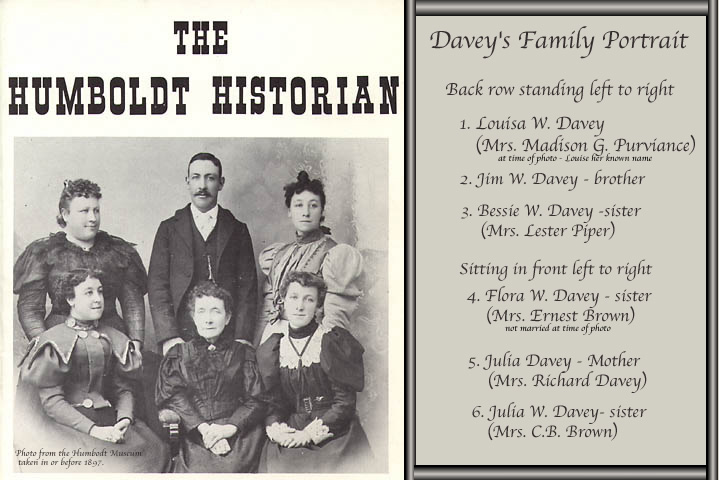 edna purviance mother's family the davey's from the humboldt historian