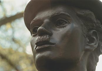 Charlie Chaplin Bronze Statue in Leicester Square in London