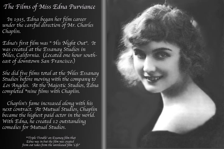 edna purviance films with charlie chaplin - essanay studios - mutual studios