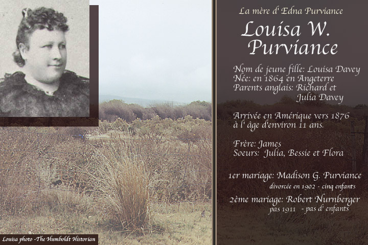 Edna Purviance's mre Louisa W. Purviance