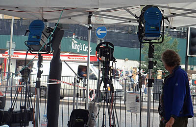 CNN World cameras at Kings Cross